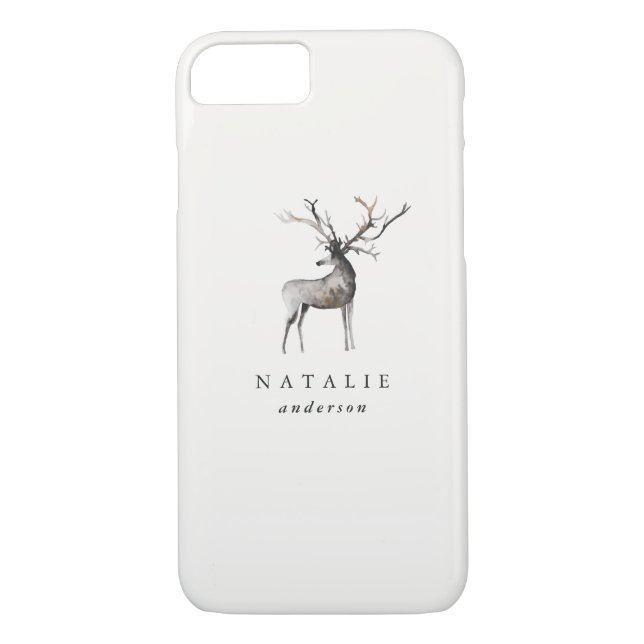 Stag reindeer personalised winter Case-Mate iPhone case (Back)