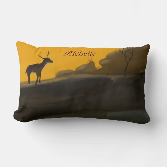 Stag, Splendour Personalised Pillow (Front)