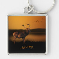 Stag Sunrise Misty Morning Deer Personalised