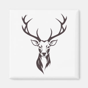 Stag Vector Art Animal Modern Urban City Graphic Magnet