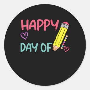 Stage Ager Happy First Day Of School Classic Round Sticker