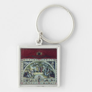 Stage and decorative curtain of the Dresden Key Ring