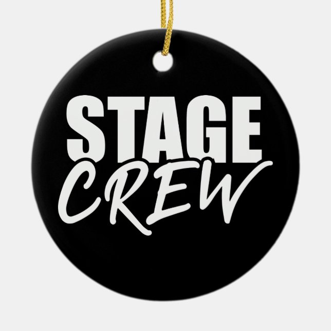 Stage Crew Ceramic Tree Decoration (Front)