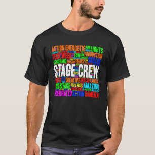 Stage Crew Stagehand Theatre Word Art T-Shirt