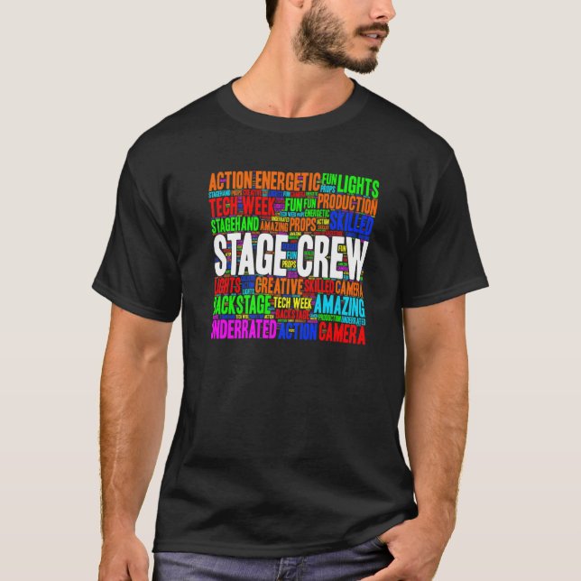 Stage Crew Stagehand Theatre Word T-Shirt (Front)