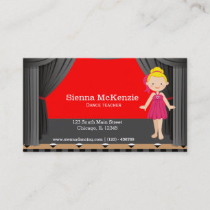 Stage dancer business card
