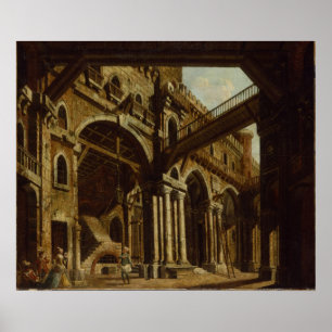 Stage Design for Act III of the Opera Poster