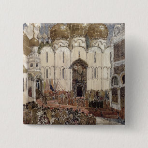 Stage design for Boris Godunov 15 Cm Square Badge