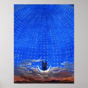 Stage design for Mozart's opera Magic Flute Poster