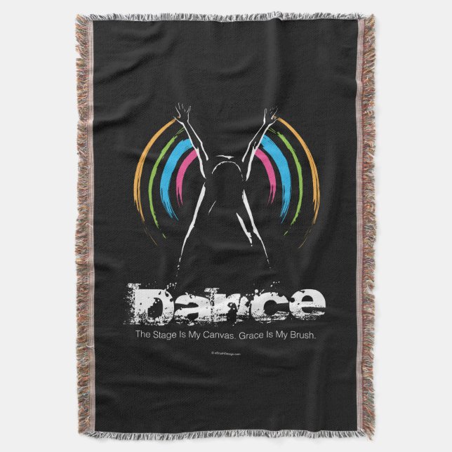 Stage Is My Canvas (Dance) Throw Blanket (Front Vertical)