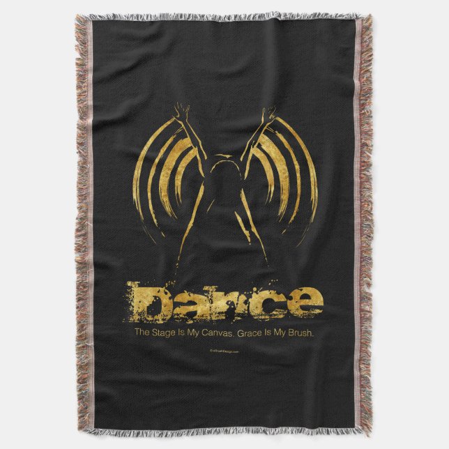 Stage Is My Canvas (Dance) Throw Blanket (Front Vertical)