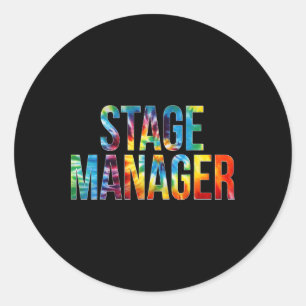 Stage Manager Tie Dye Appreciation Day Hello Byck Classic Round Sticker