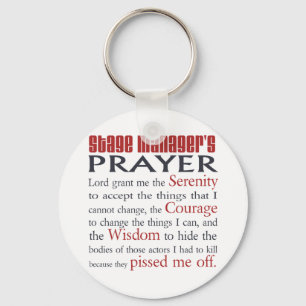 Stage Manager's Prayer Key Ring