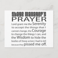 Stage Manager's Prayer