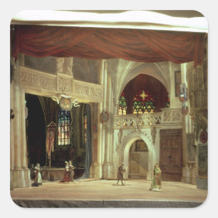 Stage model for the opera square sticker