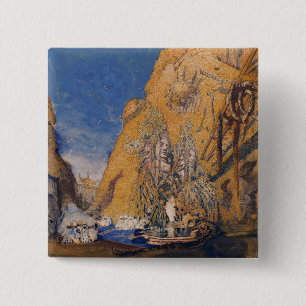 Stage set for the 'Dieu Bleu' 15 Cm Square Badge