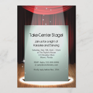 Stage Spotlight 5" x 7" Invitation