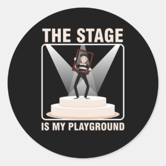 Stage Theatre Theatre Actor Actress Acting Gift Classic Round Sticker
