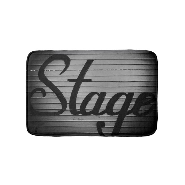 "Stage" Vintage Sign Bath Mat (Front)