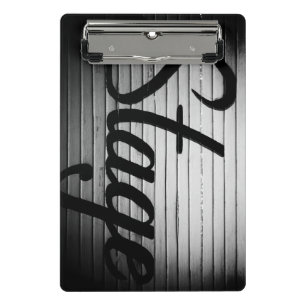 "Stage" Vintage Sign - Personalised text on back Mini Clipboard