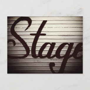 "Stage" Vintage Sign Postcard