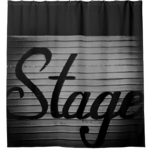 "Stage" Vintage Sign Shower Curtain