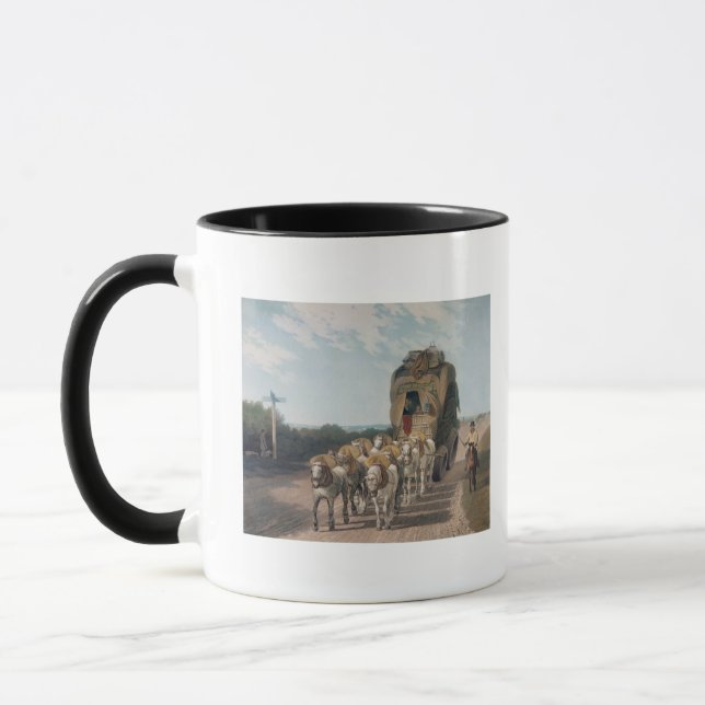 Stage Waggon, engraved by J. Baily Mug (Left)