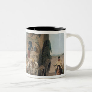Stage Waggon, engraved by J. Baily Two-Tone Coffee Mug