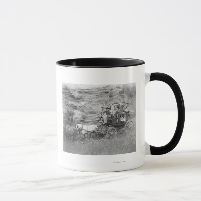 Stagecoach Carrying Men, Women & Children Mug (Right)