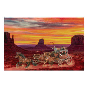 STAGECOACH COWBOYS PHOTO PRINT