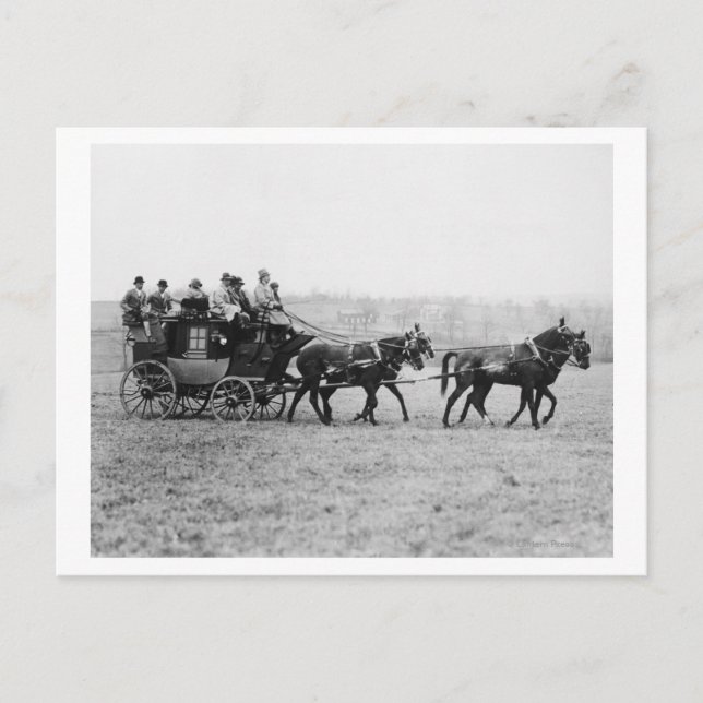 Stagecoach Cross Country Race Photograph Postcard (Front)
