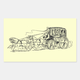 Stagecoach Rectangular Sticker