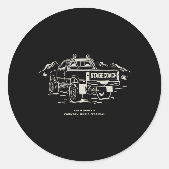 Stagecoach Truck Lineup Classic Round Sticker (Front)