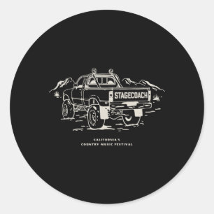 Stagecoach Truck Lineup Classic Round Sticker