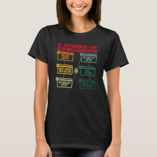 Stages Of Debugging Code Software Developer  Progr T-Shirt