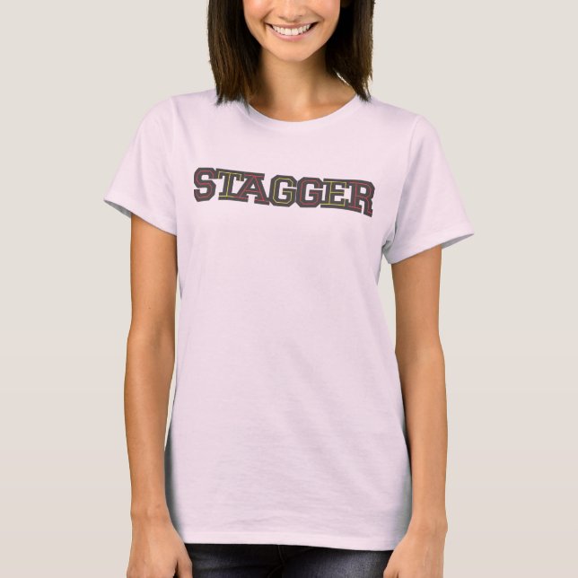 Stagger Women's Light Pink T-Shirt (Front)