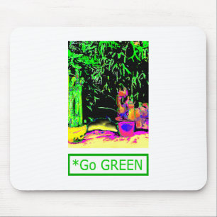 Staghorn Fern GO GREEN1a jGibney The MUSEUM Zazzle Mouse Mat