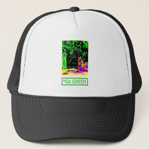 Staghorn Fern GO GREEN1a jGibney The MUSEUM Zazzle Trucker Hat