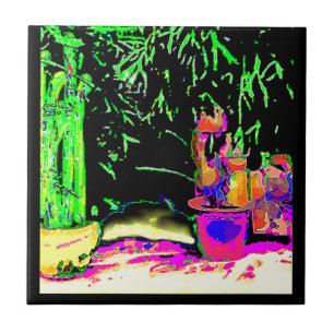 Staghorn Ferns GO GREEN jGibney The MUSEUM Zazzle Tile