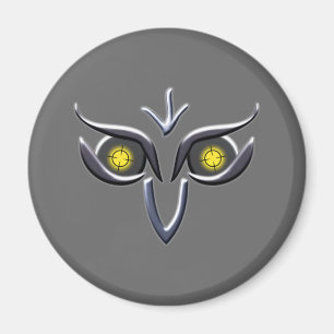 Stahl Eisen Eule steel iron owl Magnet