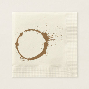 Stain coffee napkin