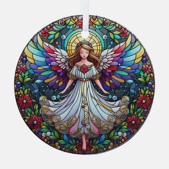 Stain Glass Angel  Tree Decoration (Back)