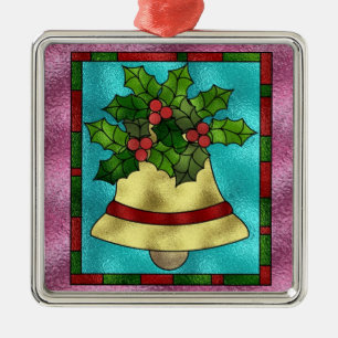 Stain Glass Bells design Christmas Tree Ornament