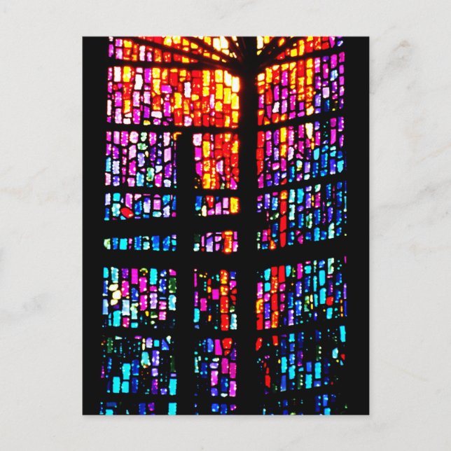 Stain Glass Cross Postcard (Front)