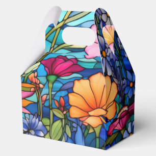 Stain Glass Flowers Favour Box