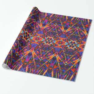 Stain Glass-Like Abstract Pattern Wrapping Paper