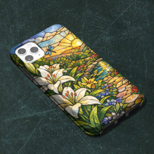 Stain Glass Lilies and Sunshine iPhone 15 Pro Case
