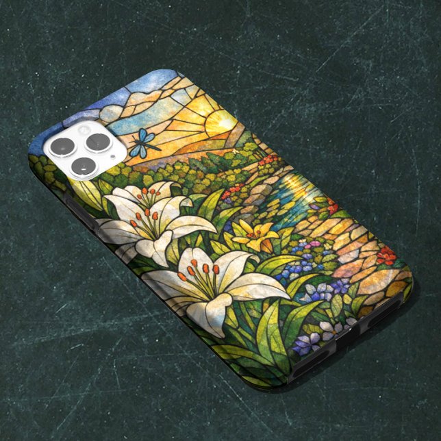 Stain Glass Lilies and Sunshine iPhone Case (Creator Uploaded)