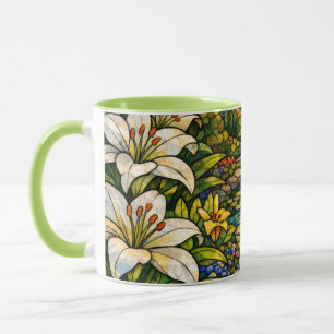 Stain Glass Lilies and Sunshine Mug