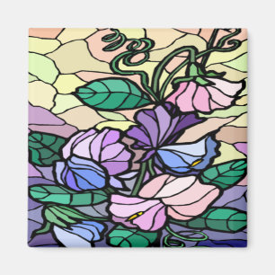 Stain Glass Lily Of The Field Magnet